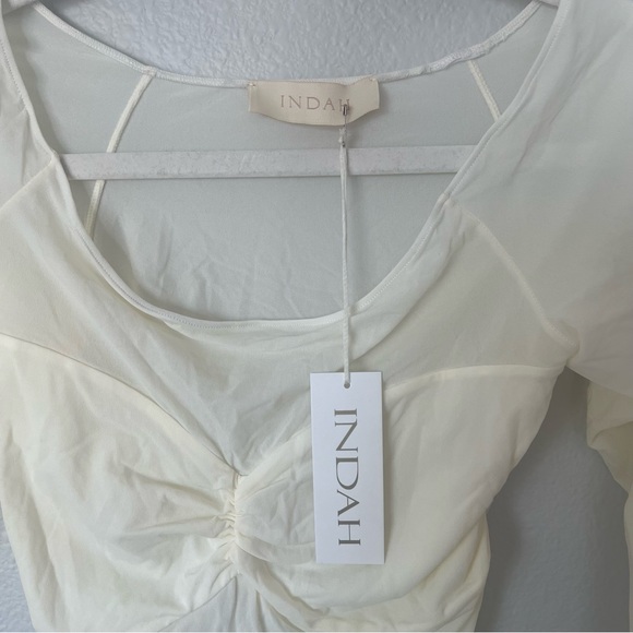 NWT Revolve Indah Coco Pinch Bra Top In Ivory - Picture 6 of 8
